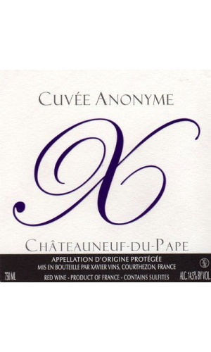 Xavier Vins "Cuvée Anonyme" 2009