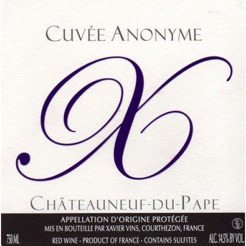 Xavier Vins "Cuvée Anonyme" 2009