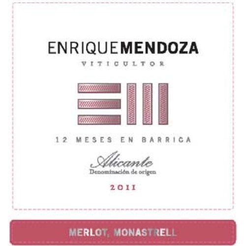 Enrique Mendoza Merlot-Monastrell 2011 caja de 6 botellas