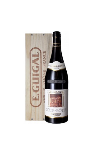 Guigal Côte-Rôtie La Landonne 2018 en caja de madera